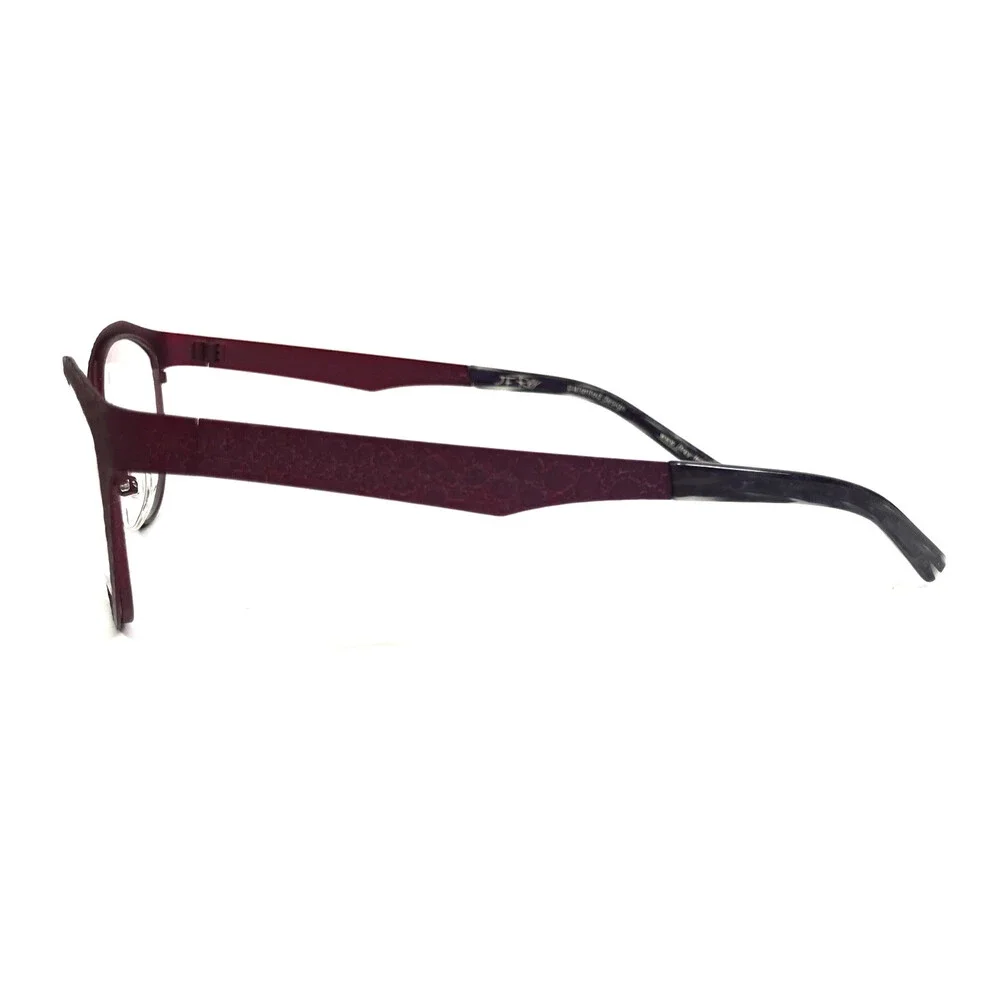 J.F. Rey Eyeglasses Frames JF2603 7575 Purple Reptile Lizard Print 53-17-130
